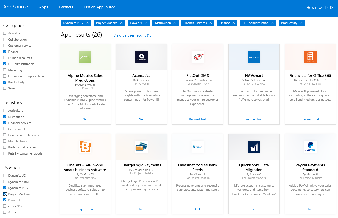 Microsoft AppSource The Market Place For Dynamics365 Navision Addons